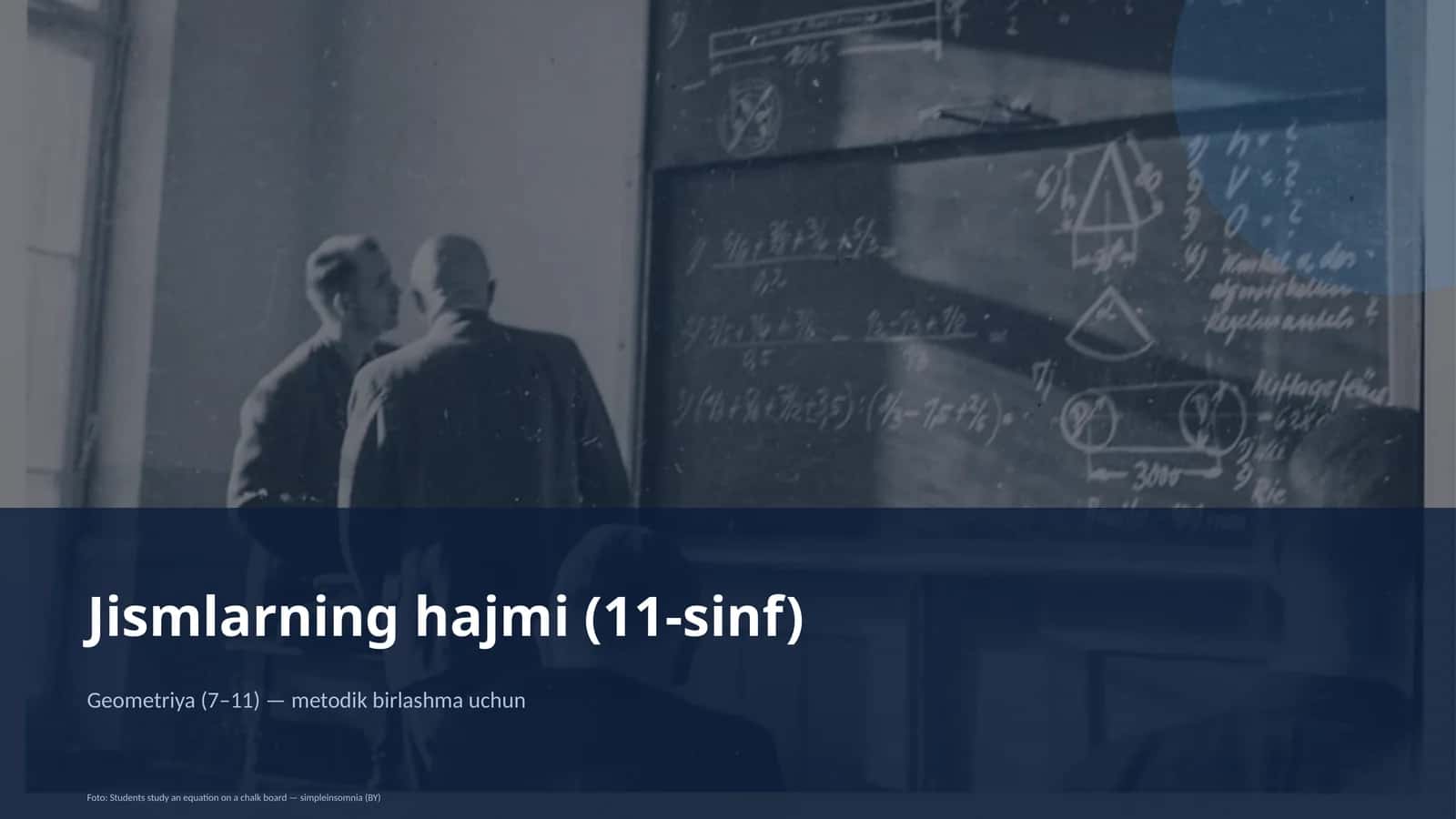 Jismlarning hajmi (11-sinf) 1