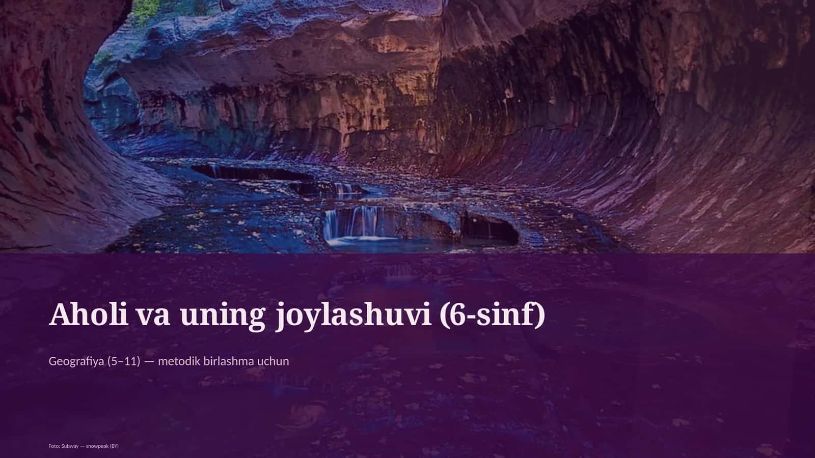 Aholi va uning joylashuvi (6-sinf) 1