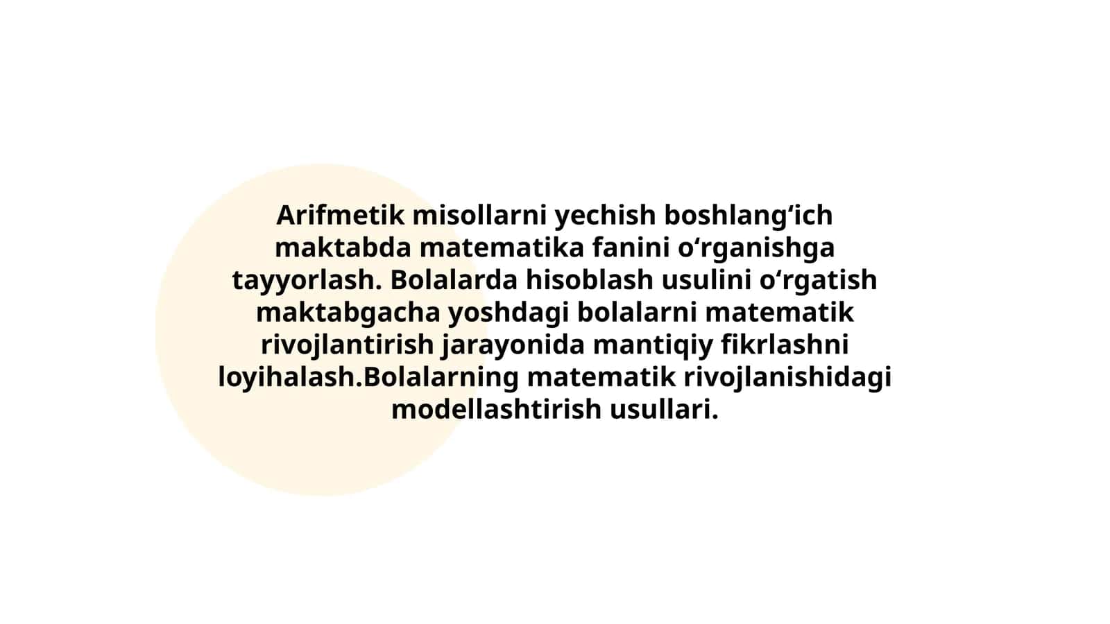 Arifmetik misollarni yechish 1