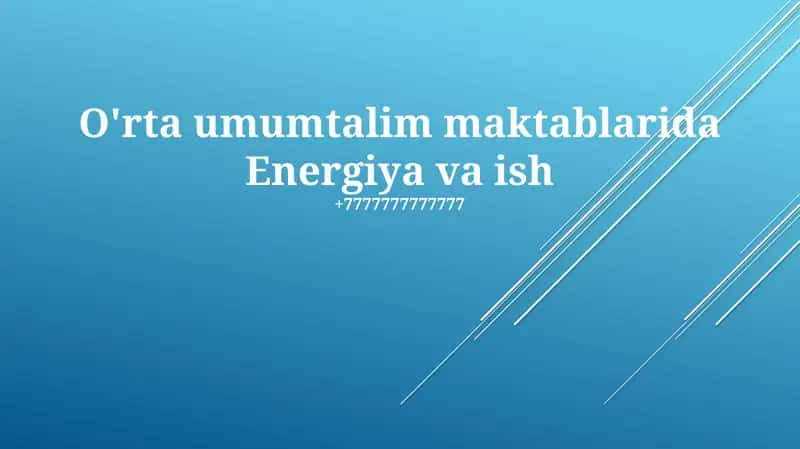 Energiya va ish 1