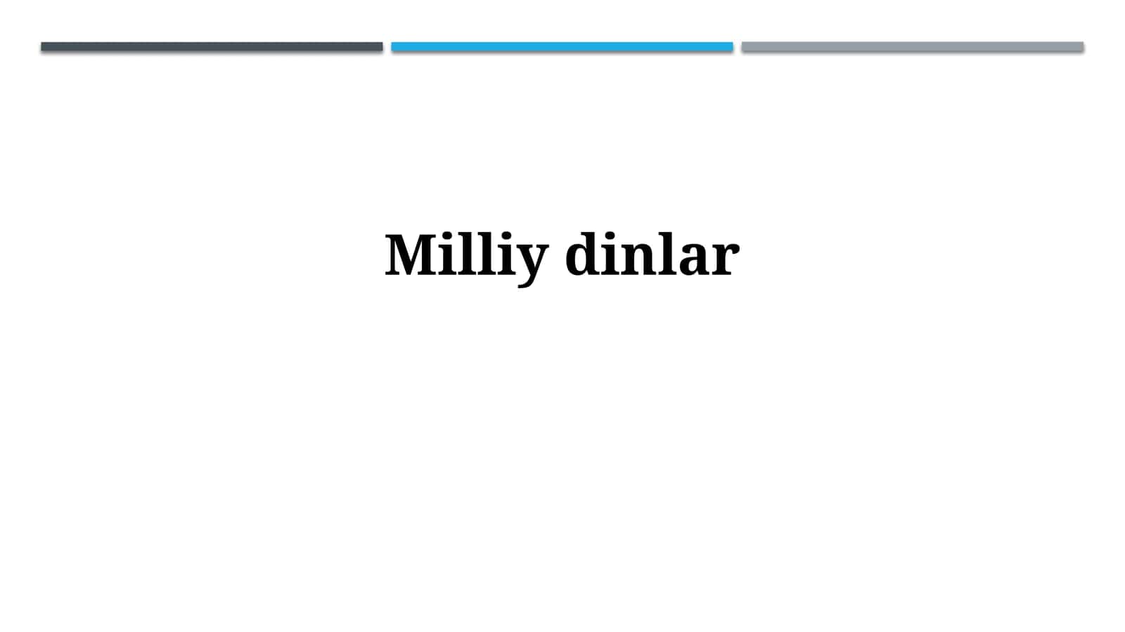 Milliydinlar 1