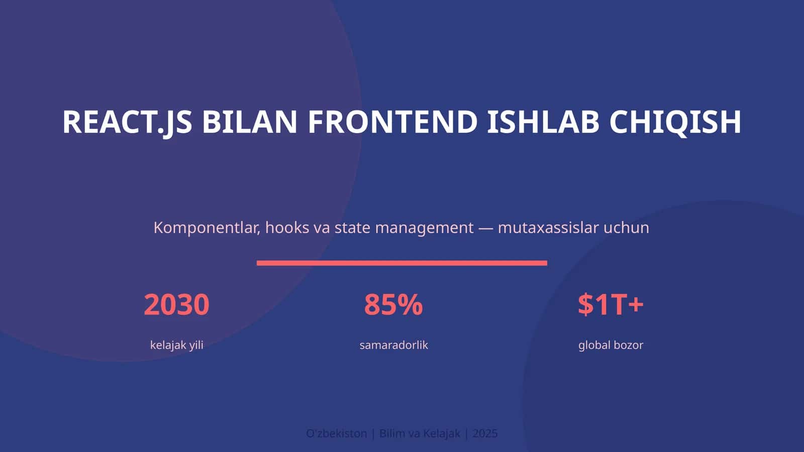 REACT.JS BILAN FRONTEND ISHLAB CHIQISH 1
