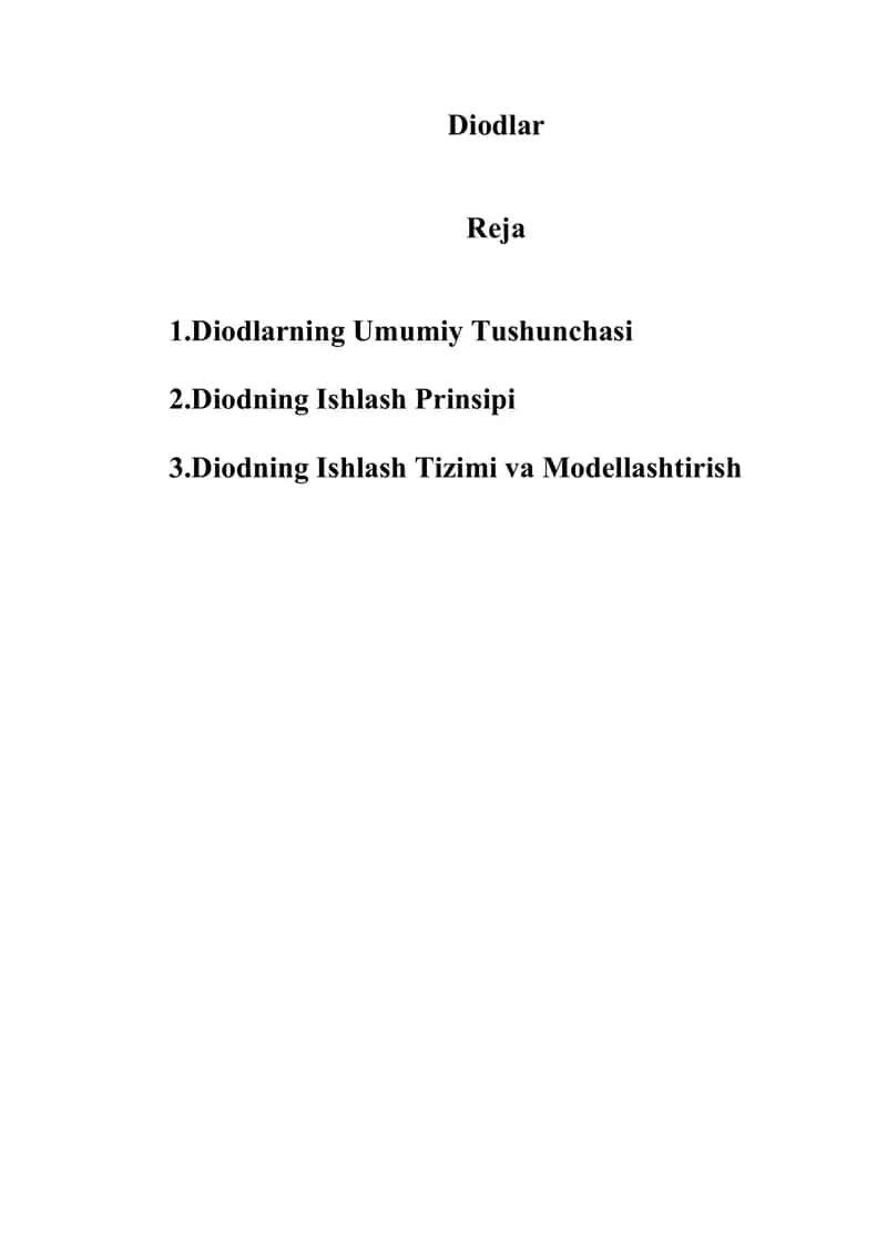 Mustaqil ish "Diodlar" 1
