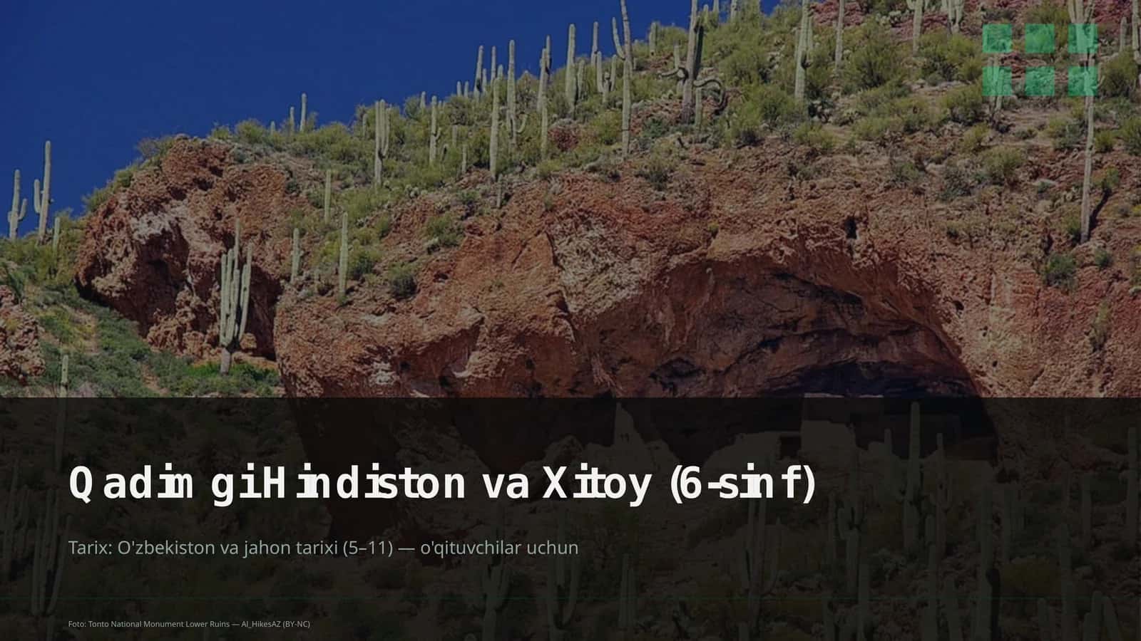Qadimgi Hindiston va Xitoy (6-sinf) 1