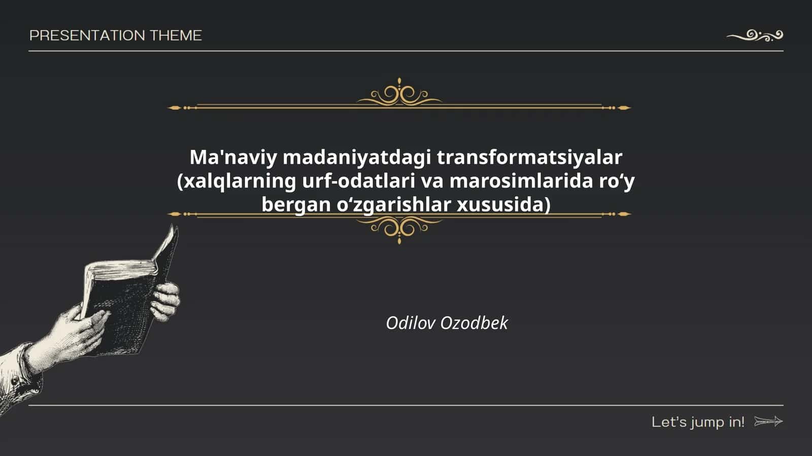 Ma'naviy madaniyatdagi transformatsiyalar 1