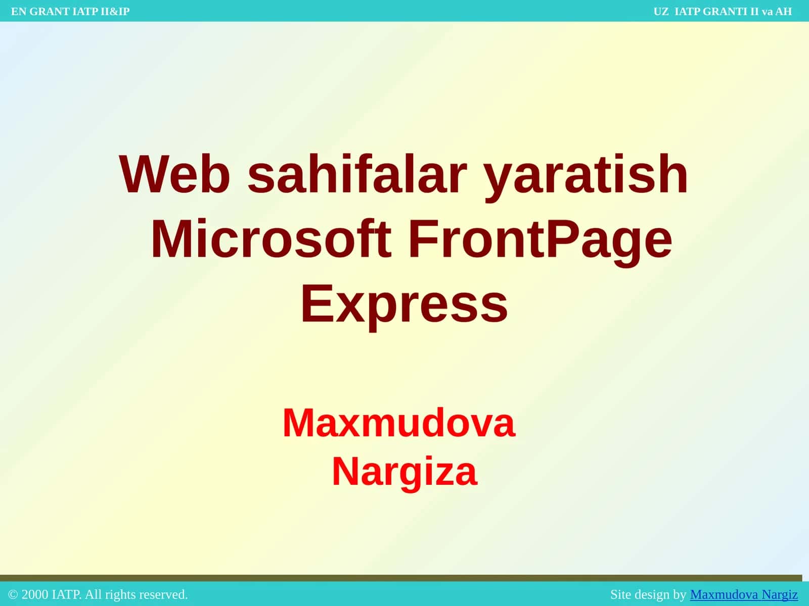 Microsoft FrontPage Express 1