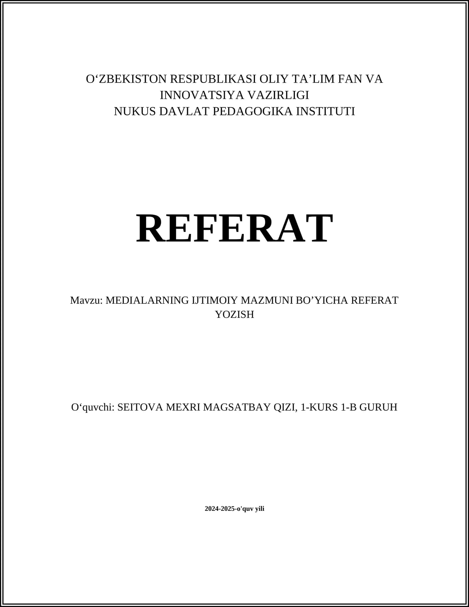 Media savodxonligi asoslari 1