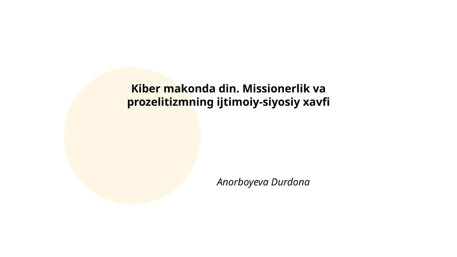 Kiber makonda dinning tarqalishi 1