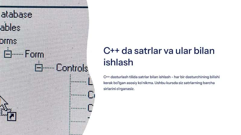 C++ da satrlar va ular bilan ishlash 1