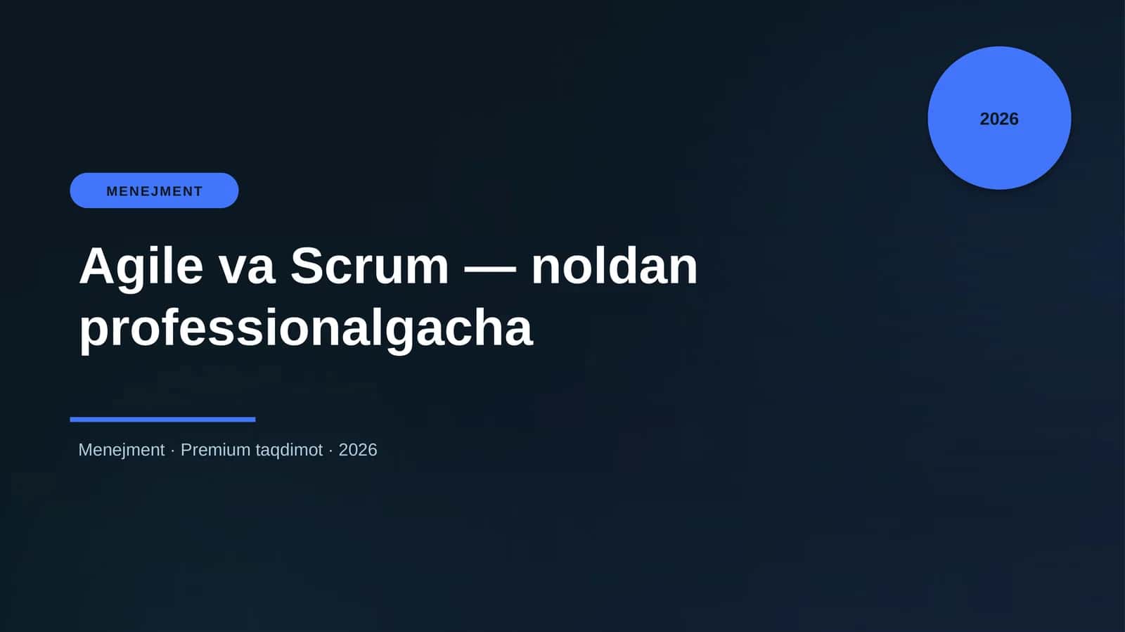Agile va Scrum — noldan professionalgacha 1