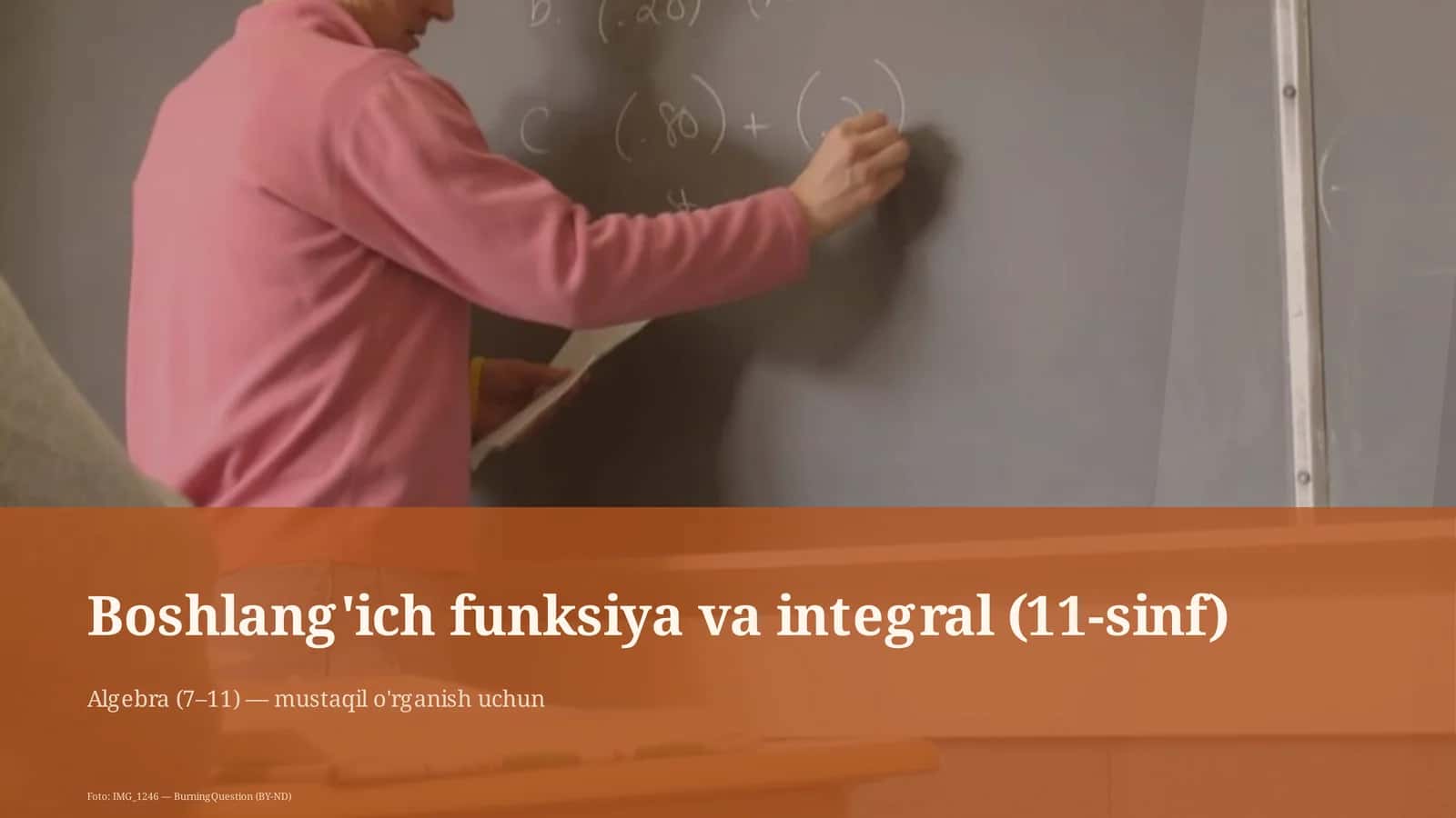 Boshlang'ich funksiya va integral (11-sinf) 1