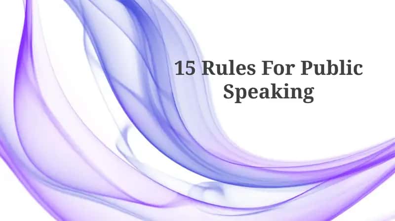 15 Rules For Public Speaking 1
