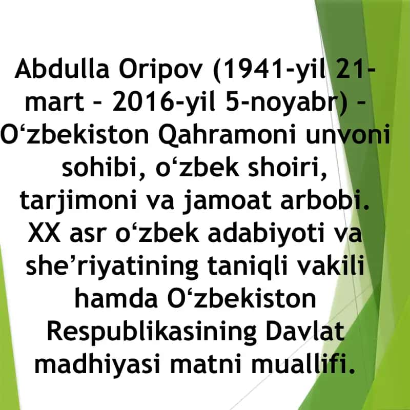 Abdulla Oripov 1