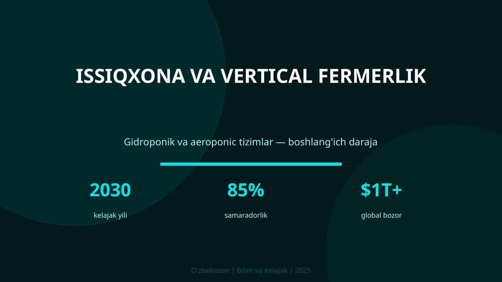Issiqxona va vertical fermerlik 1