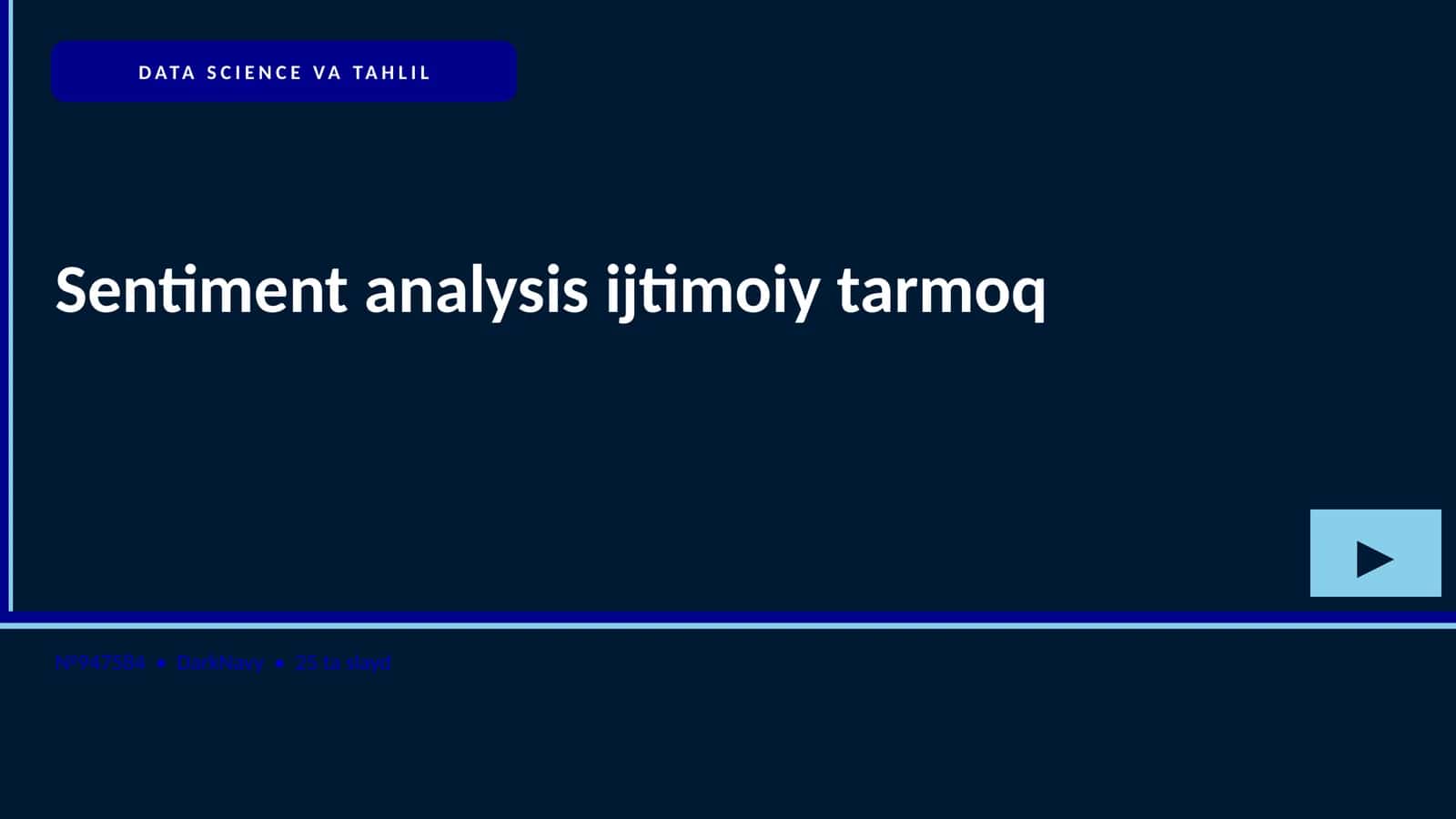 Sentiment analysis ijtimoiy tarmoq 1