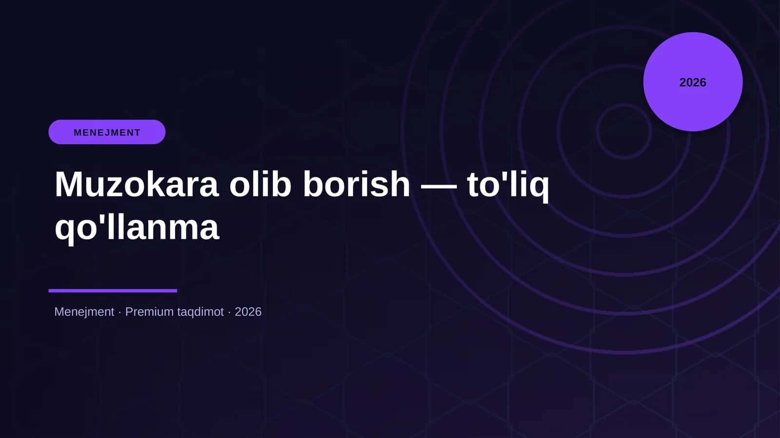 Muzokara olib borish — to'liq qo'llanma 1