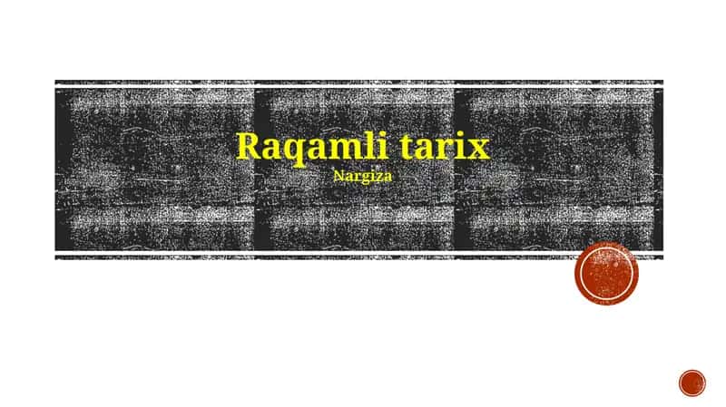 Raqamli tarix 1
