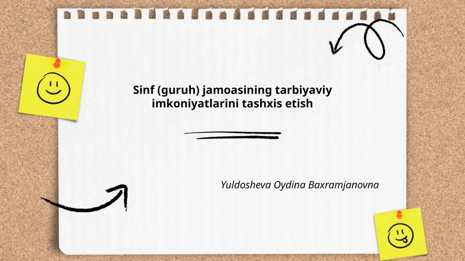 Sinf (guruh) jamoasining tarbiyaviy imkoniyatlarini tashxis etish 1