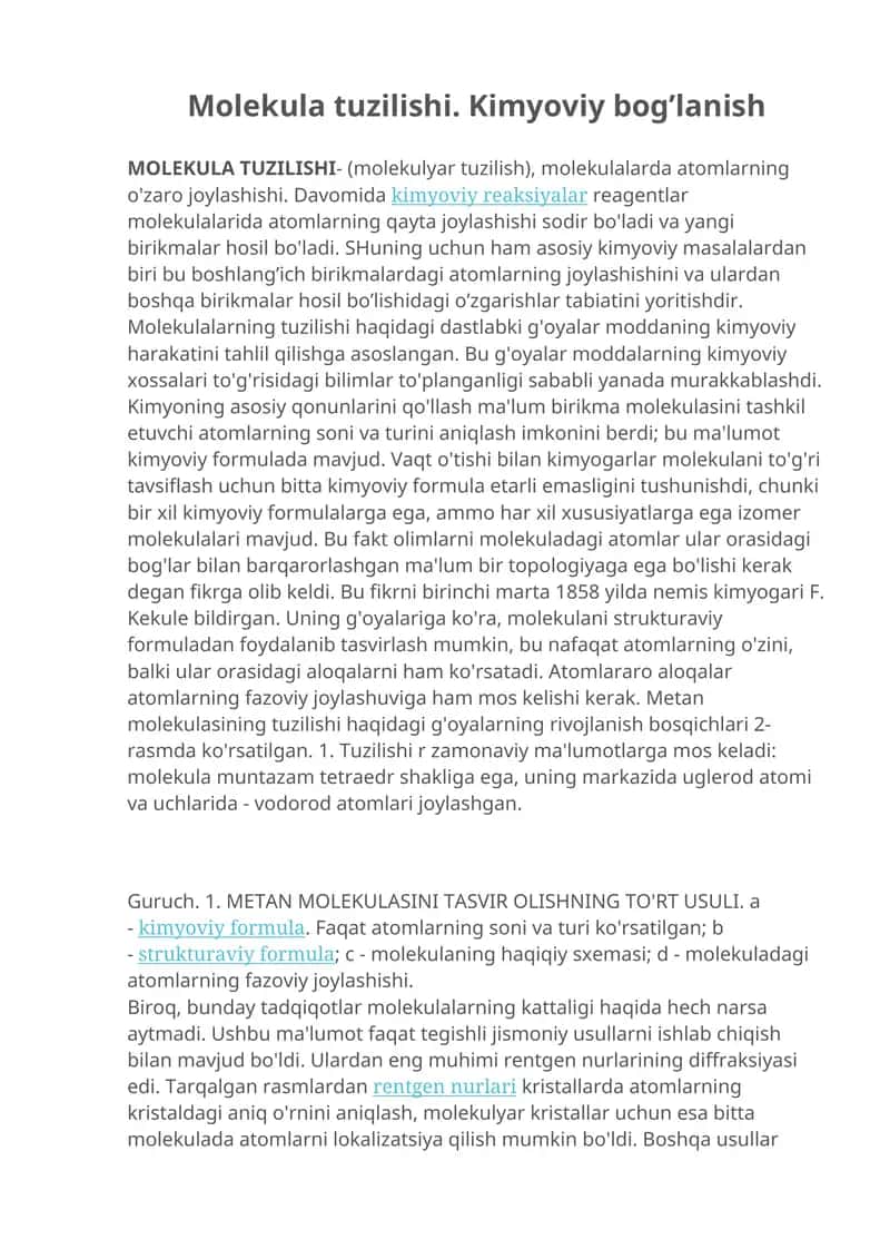 MOLEKULA TUZILISHI 1