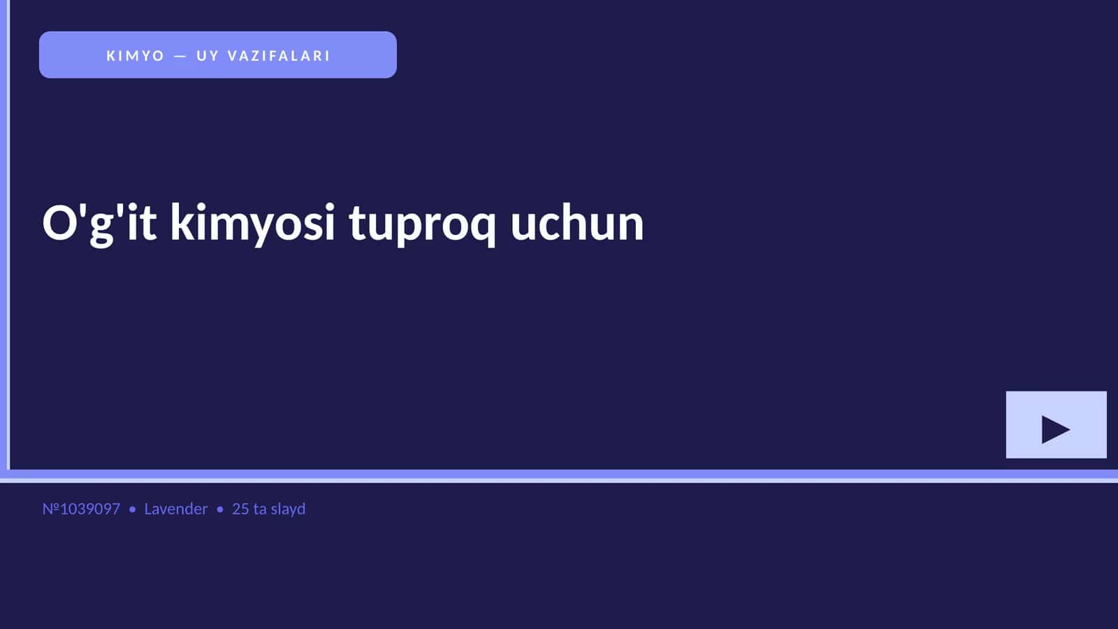 O'g'it kimyosi tuproq uchun 1
