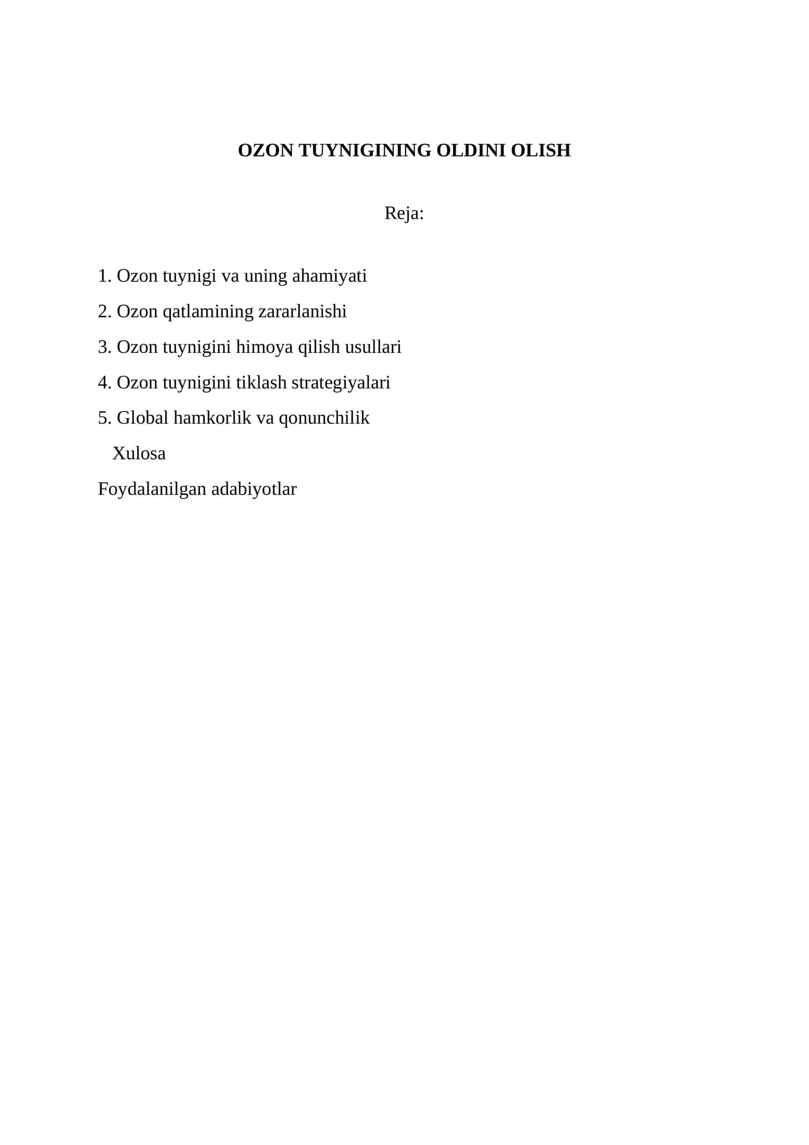OZON TUYNIGINING OLDINI OLISH 1