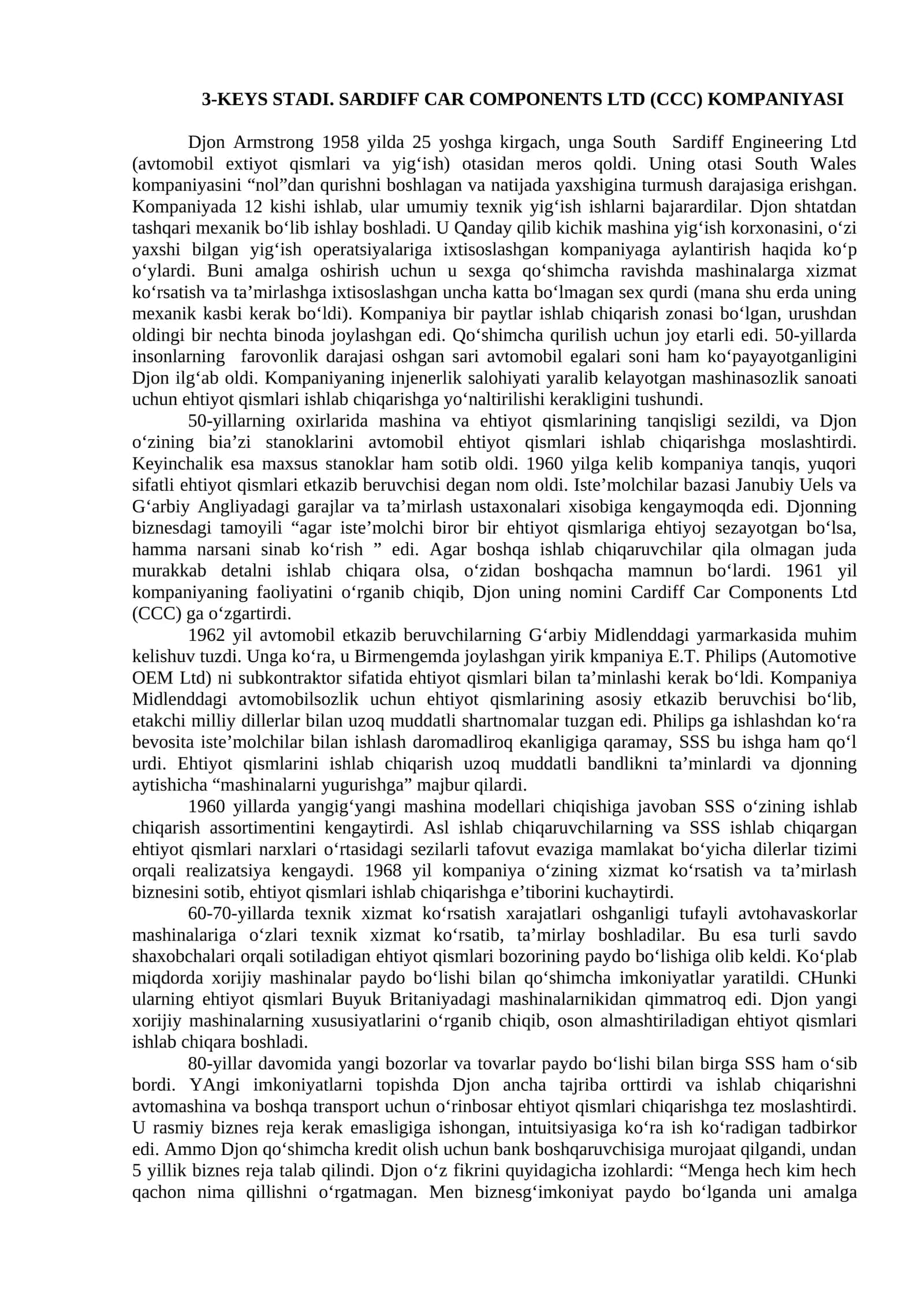 South Sardiff Engineering Ltd (CCC) KOMPANIYASI 1