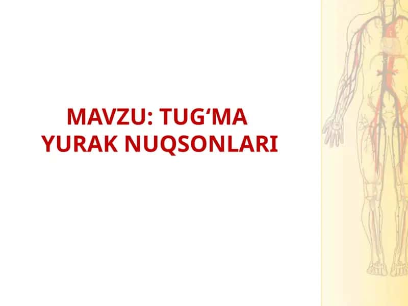 Tug'ma yurak nuqsonlari 1