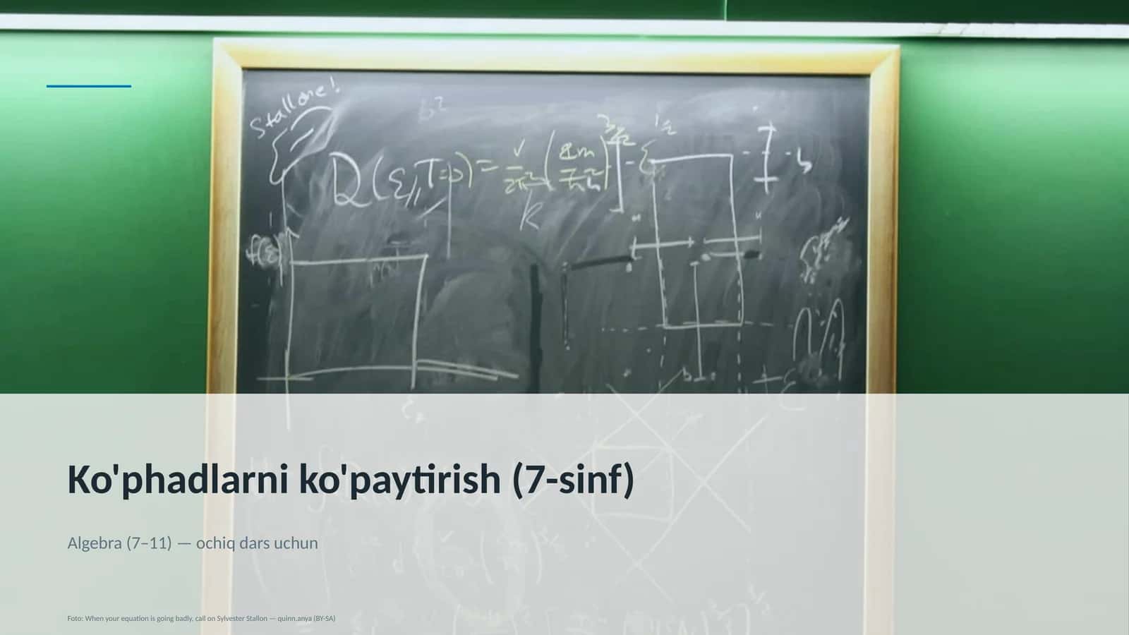Algebra (7–11) — ochiq dars uchun 1