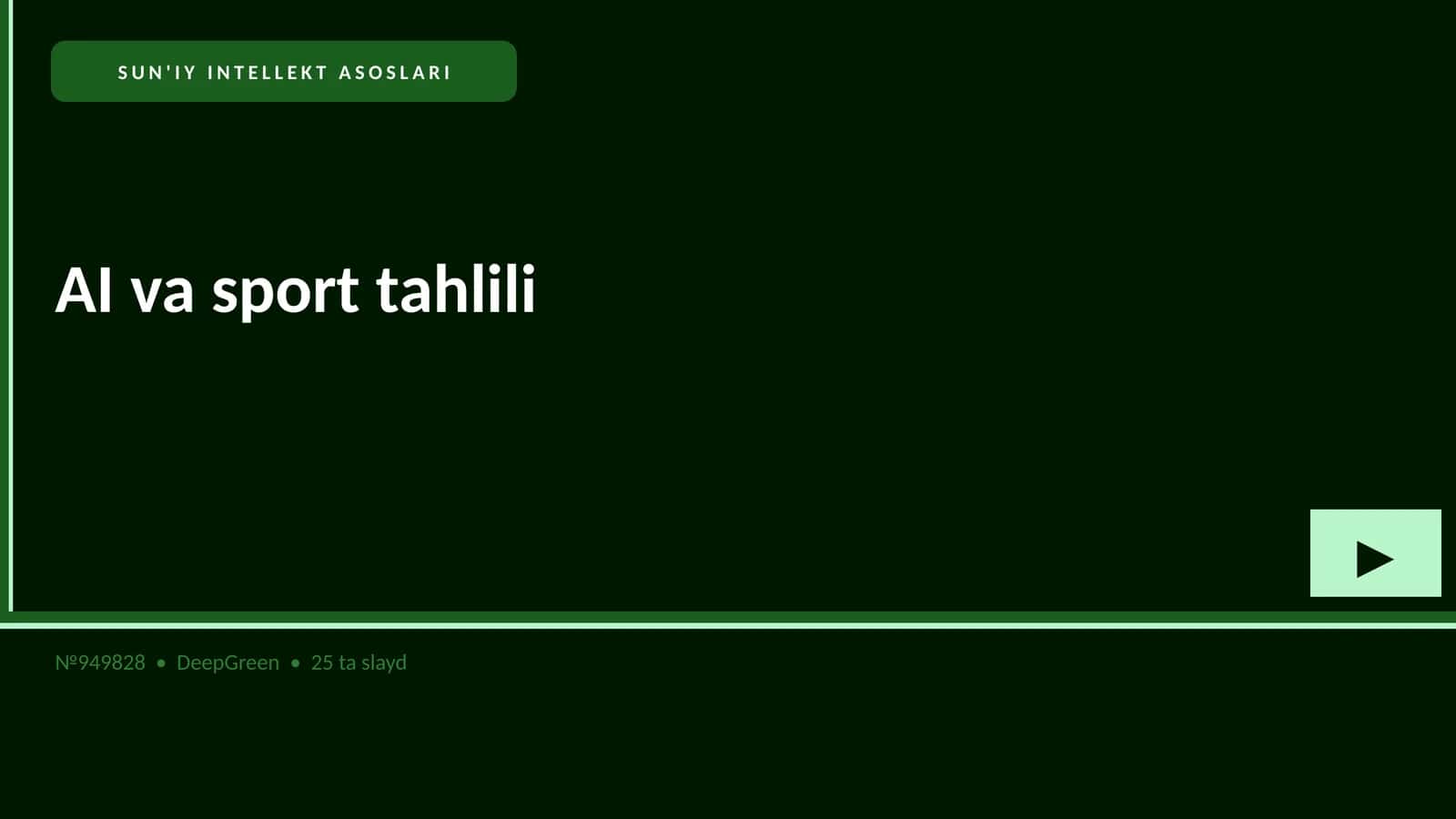 SUN'IY INTELLEKT ASOSLARI 1