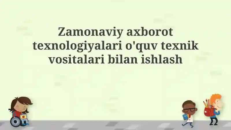 Zamonaviy axborot texnologiyalari