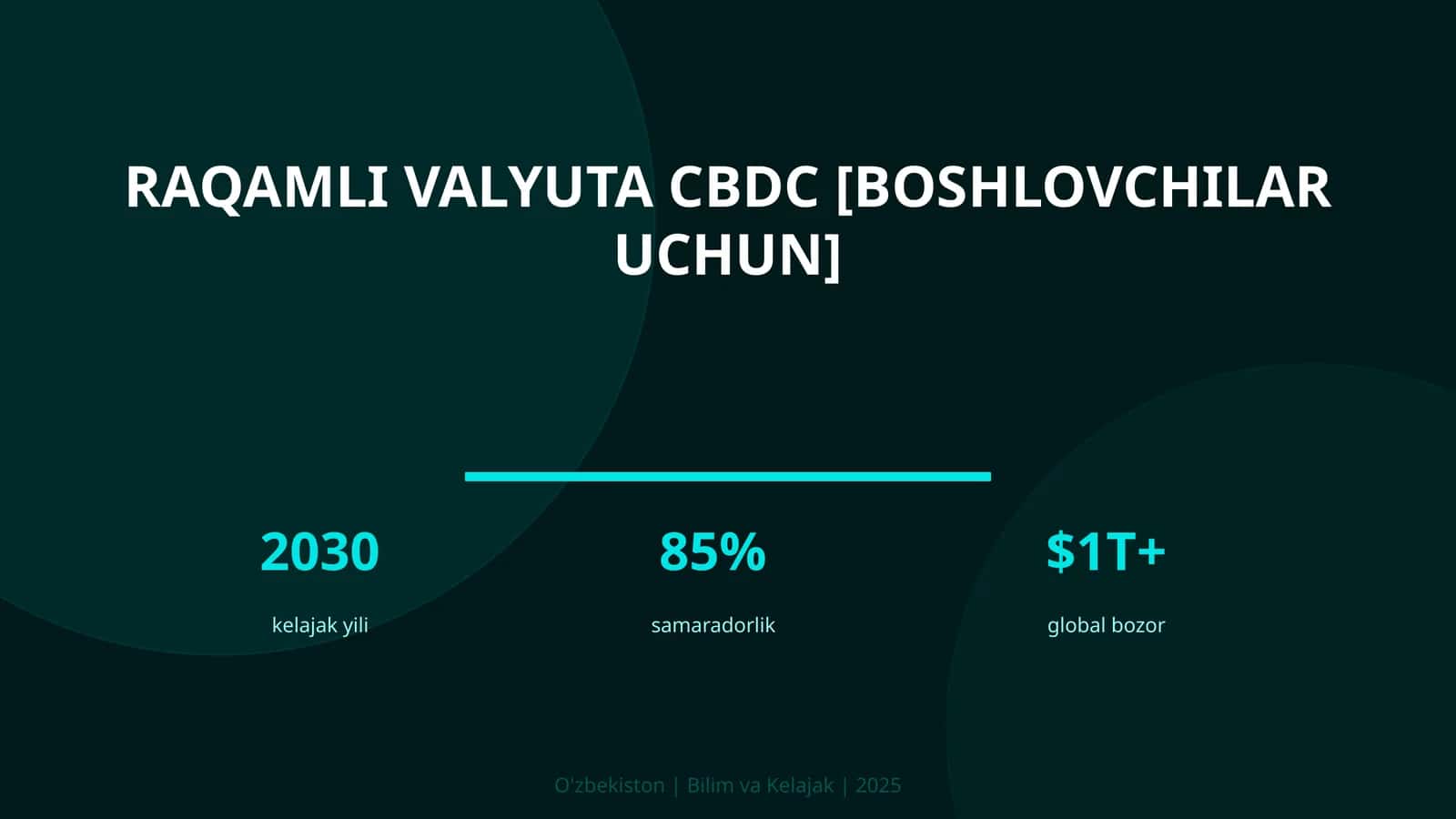 Raqamli valyuta CBDC [boshlovchilar uchun] 1