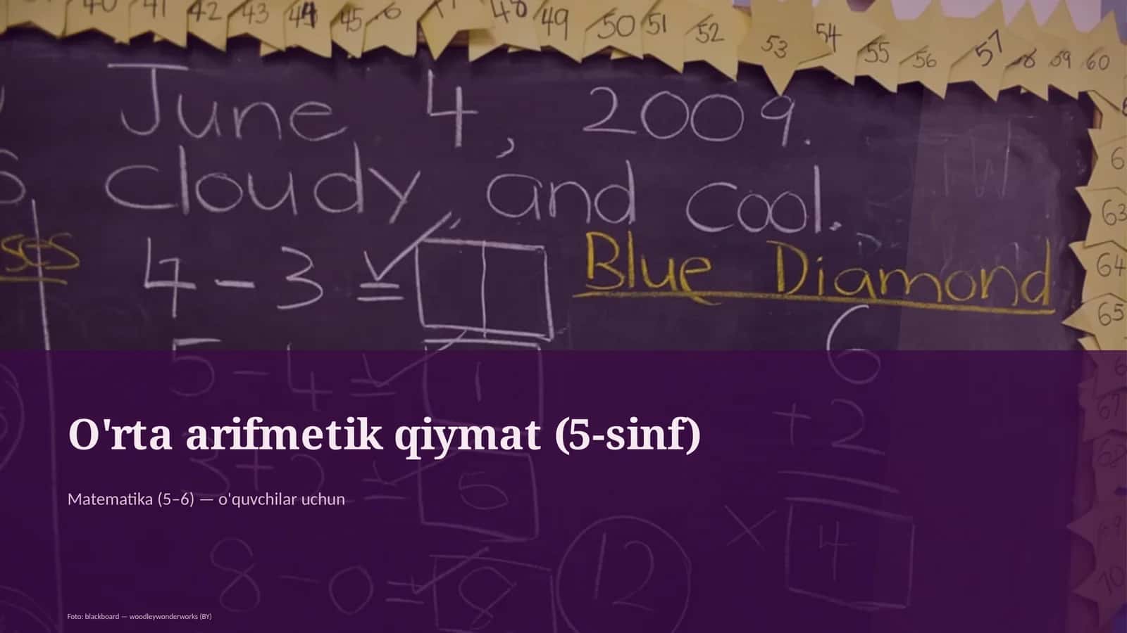 O'rta arifmetik qiymat (5-sinf) 1