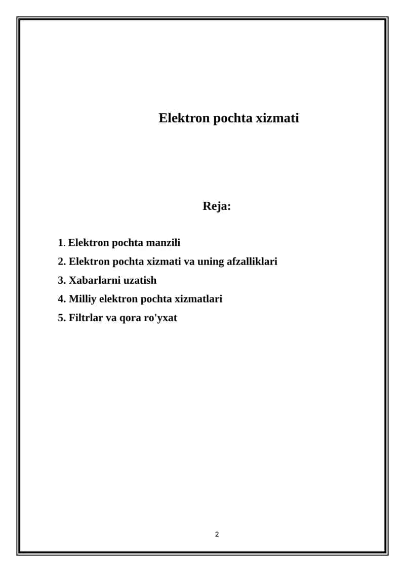 Elektron pochta xizmati 1