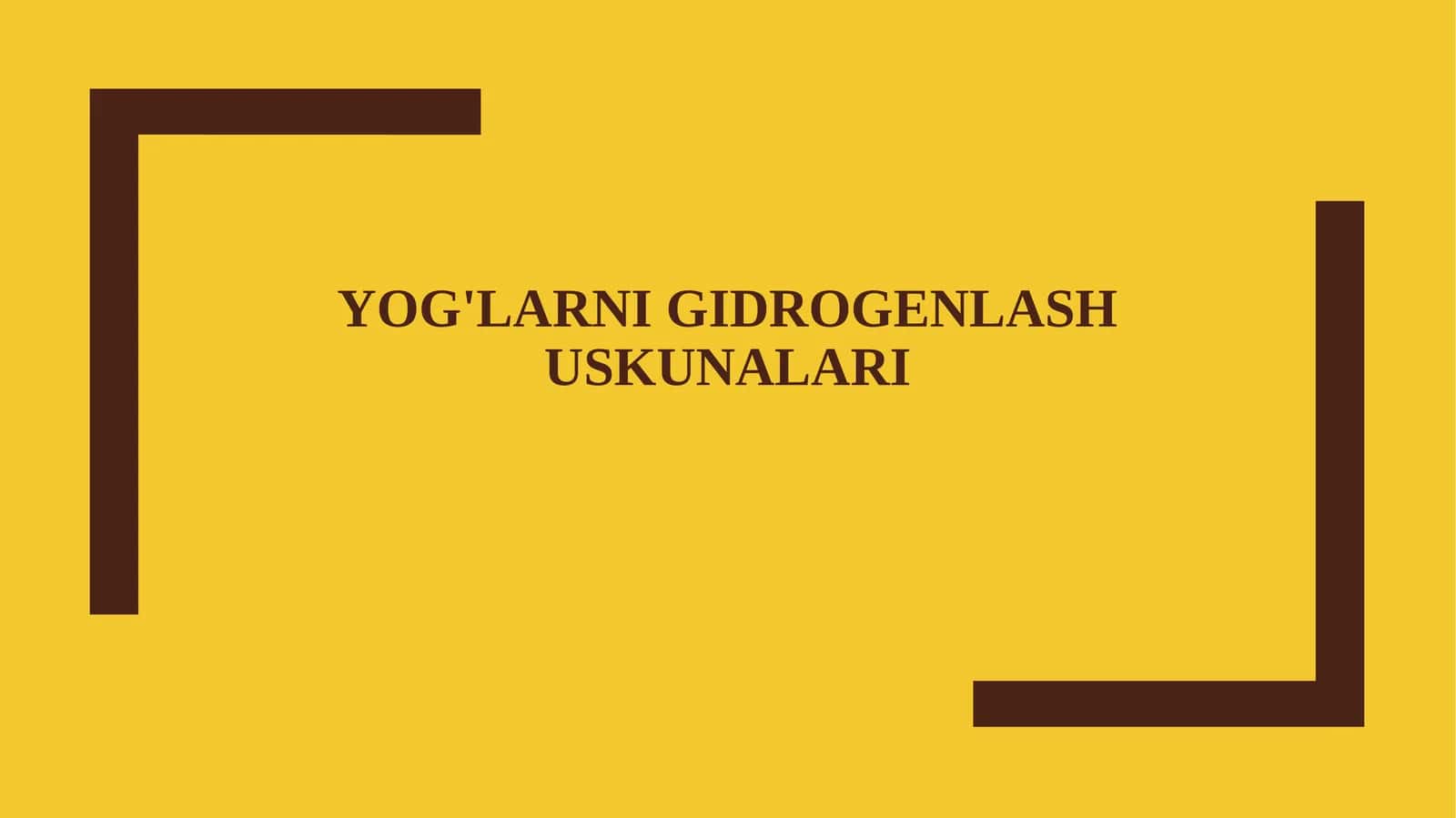 Yog'larni gidrogenlash uskunalari 1