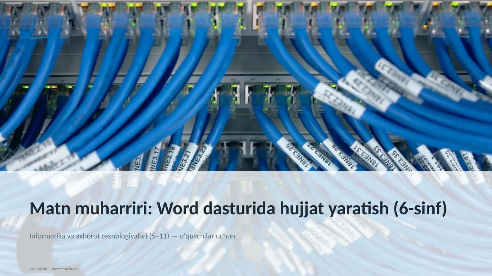 Word dasturida hujjat yaratish (6-sinf) 1