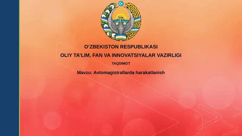 Avtomagistrallardaharakatlanish 1