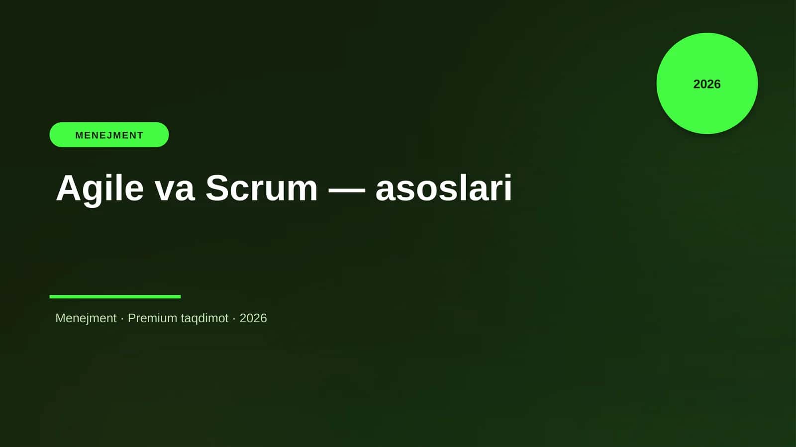 Agile va Scrum — asoslari 1