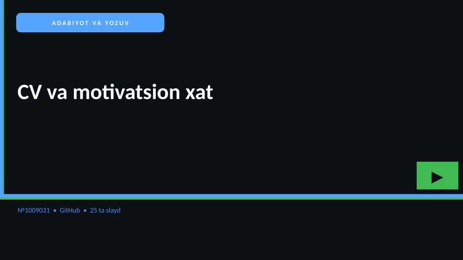 CV va motivatsion xat 1