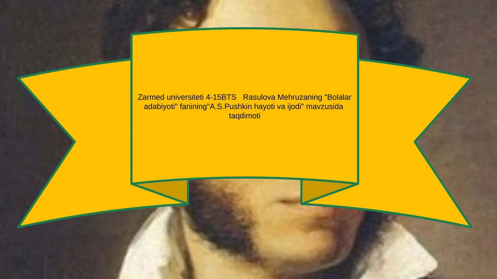 "A.S.Pushkin hayoti va ijodi" 1