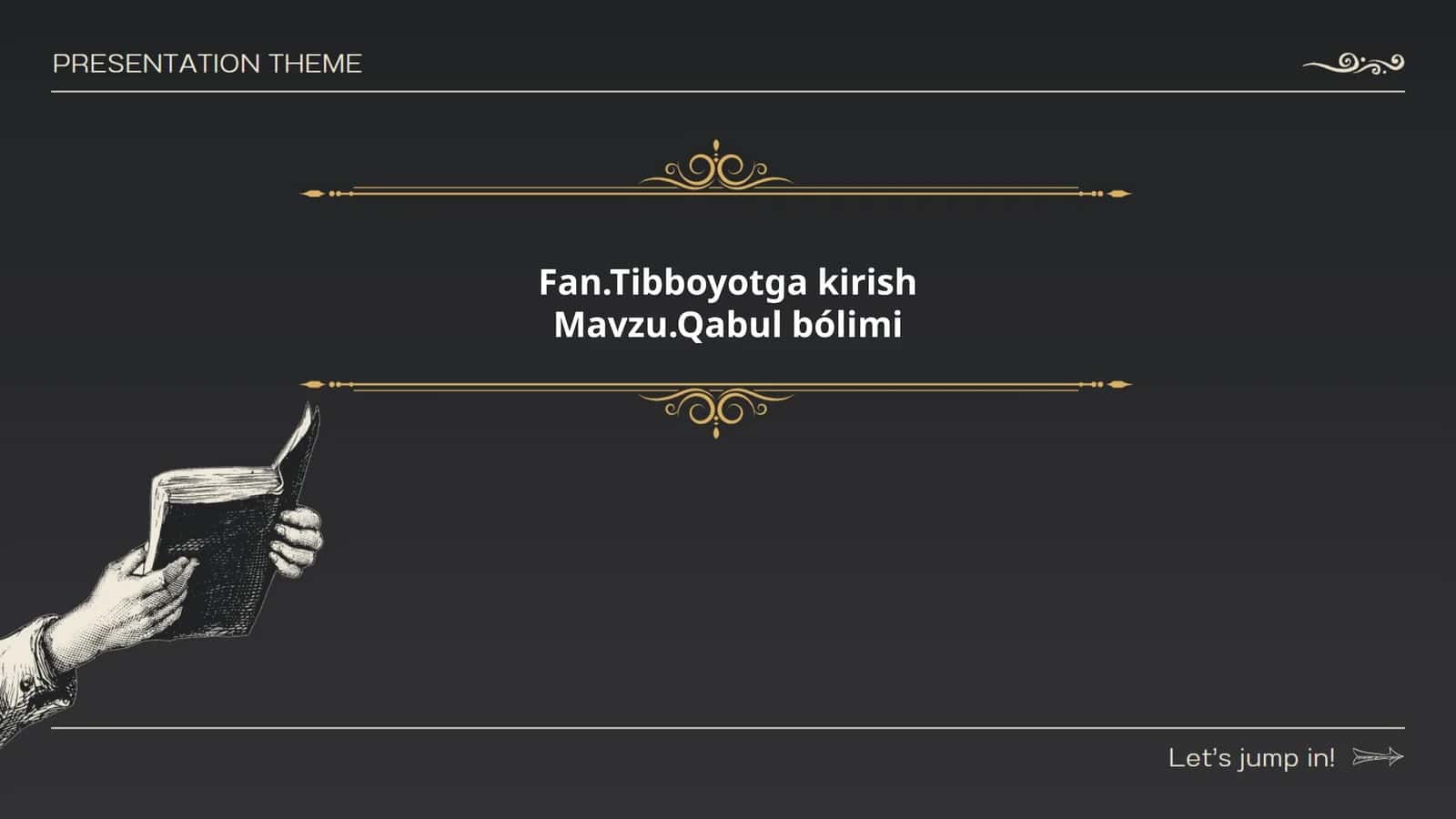 Fan.Tibboyotga kirish 1