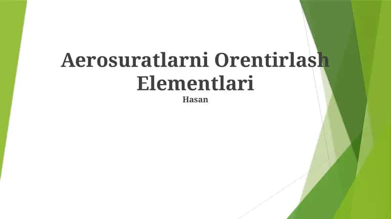 Aerosuratlarni Orentirlash Elementlari 1