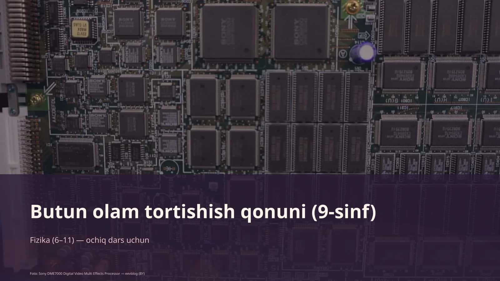 Butun olam tortishish qonuni (9-sinf) 1