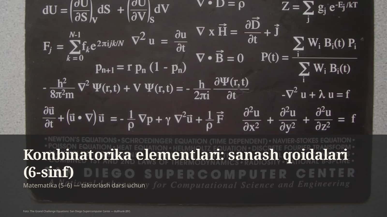 Kombinatorika elementlari: sanash qoidalari (6-sinf) 1