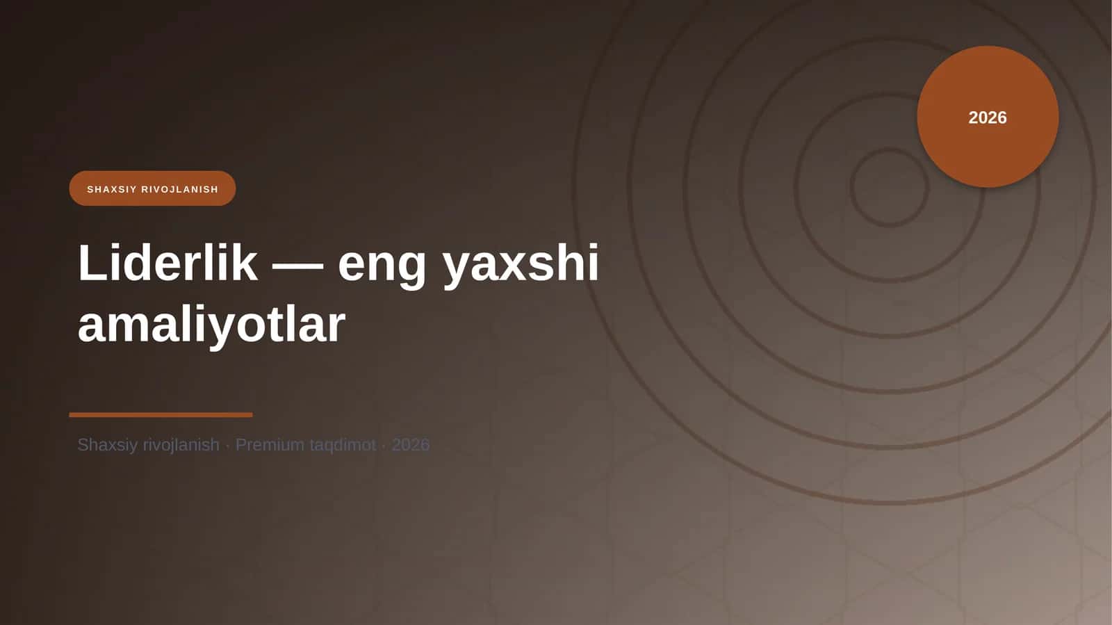 Liderlik — eng yaxshi amaliyotlar 1