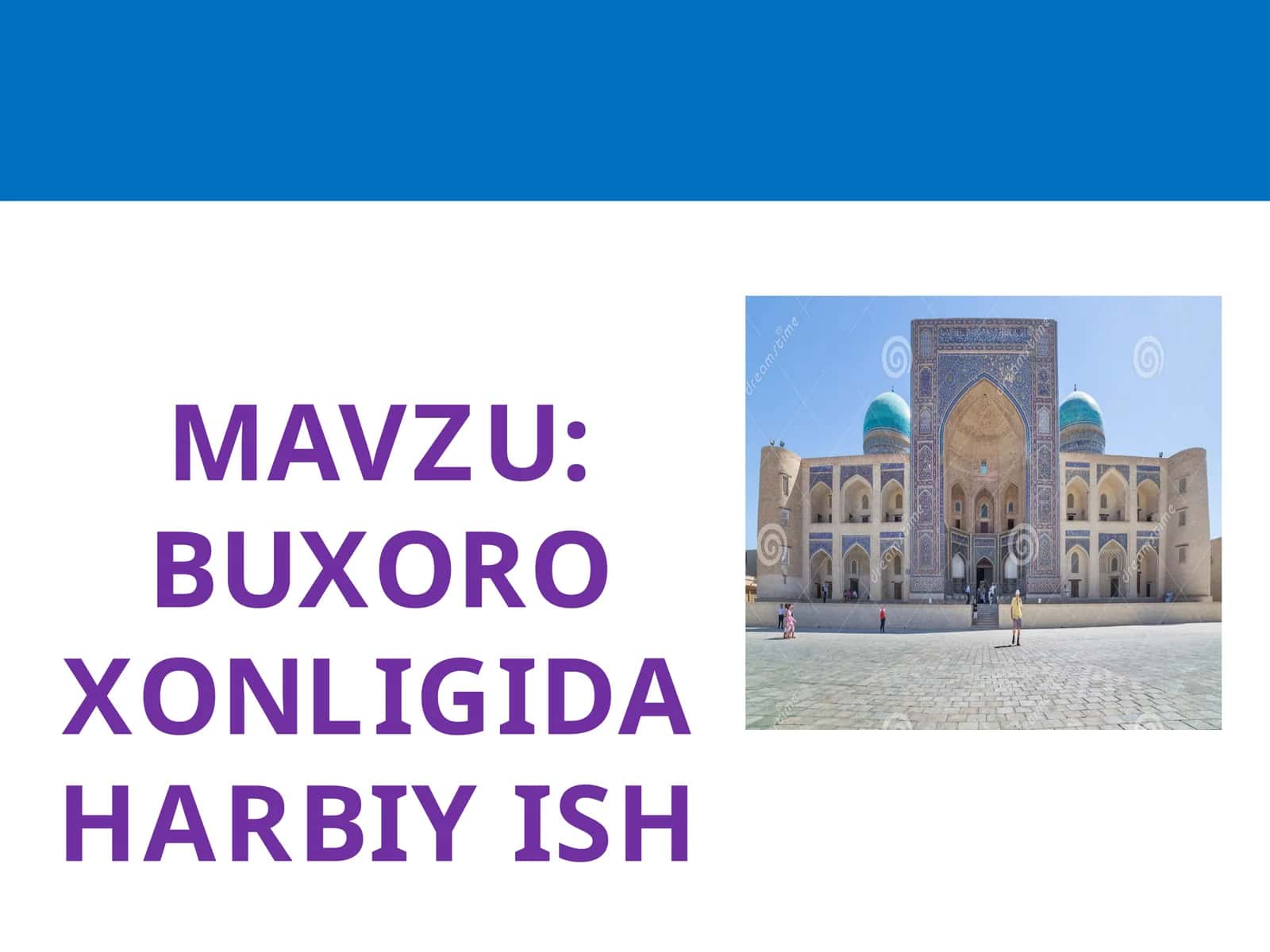 Buxoro xonligida harbiy ish 1