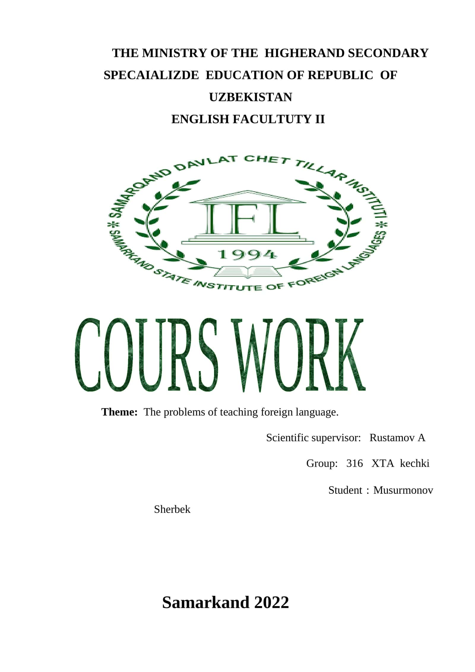 English Language Teaching Methods 1