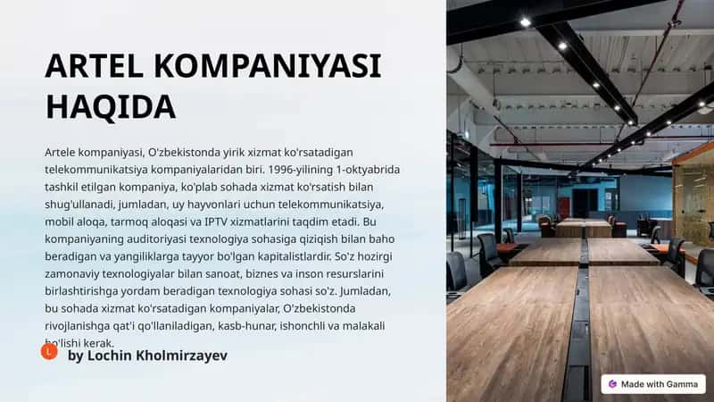 Artele kompaniyasi 1