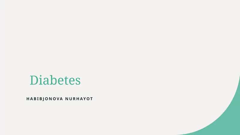 Diabetes 1