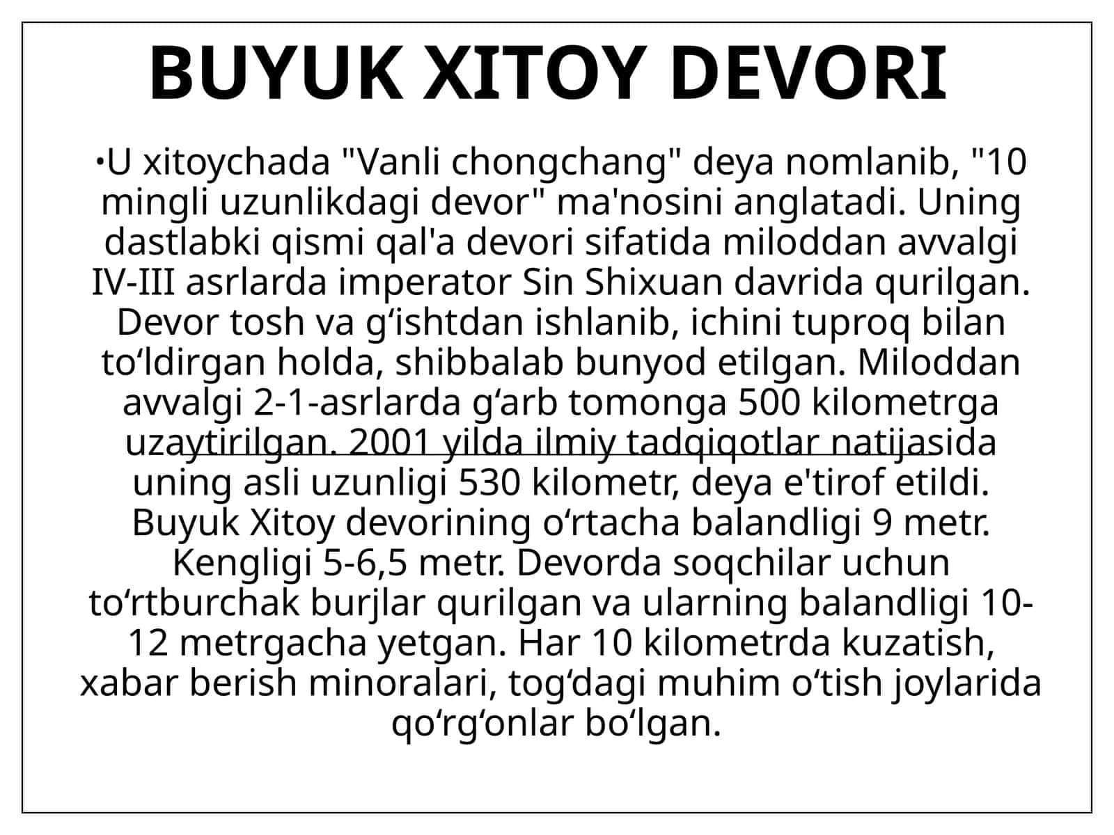 Buyuk Xitoy Devori 1
