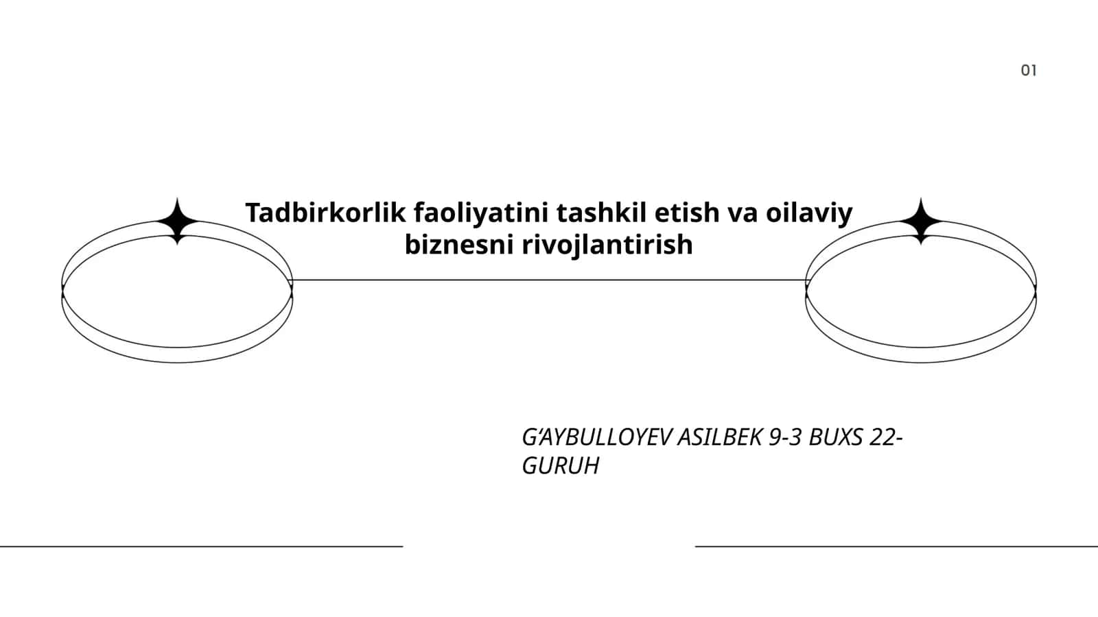 Tadbirkorlik faoliyatini tashkil etish va oilaviy biznesni rivojlantirish 1
